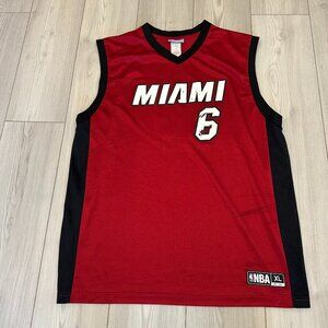 LeBron James #6 Miami Heat NBA Jersey RN 119208 – Adidas Era Red XL